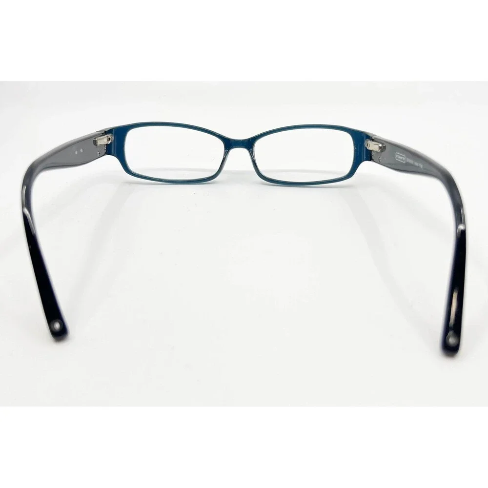Coach Eyeglass Frames Womens Teal Bernice 844 Signature Logo Rectangle 50-16-135